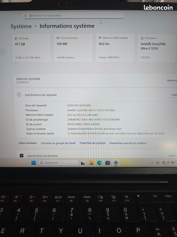 Lenovo Thinkpad L13 gen 2 i7 11eme 16go Ram 500Go SSD (image 8)