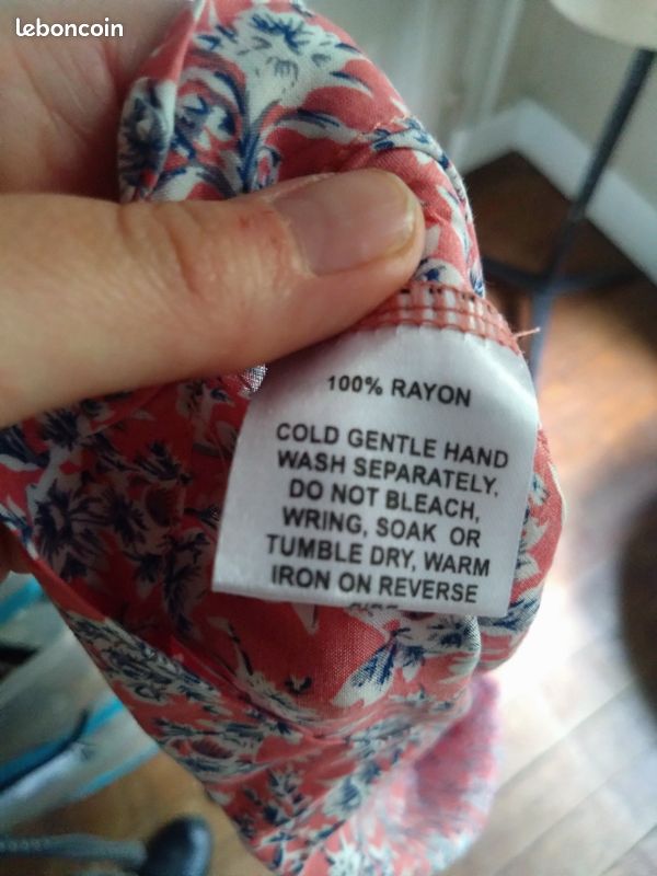 Robe d’été rose à fleurs T36 nœud dos (image 5)