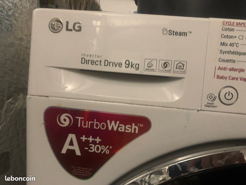 Lave-linge LG 9 kg Direct Drive (image 2)