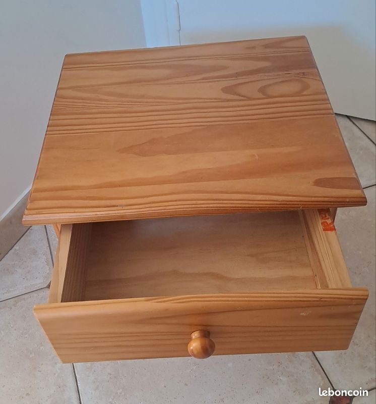 Table de Nuit Bois Massif Pin (image 2)