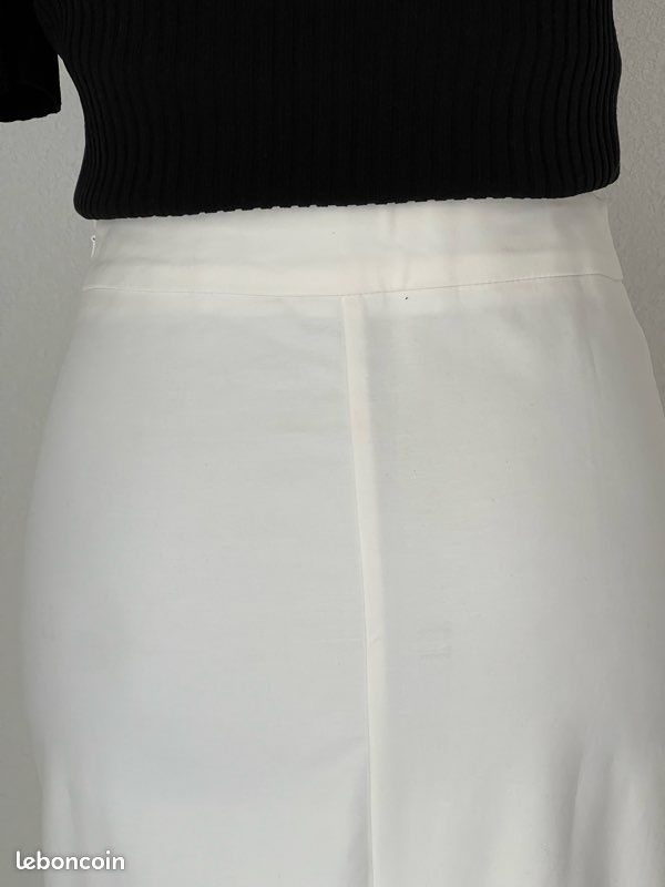 Jupe Longue Zara Blanche – Taille 12, Mélange Polyester/Coton, A-Line (Occasion)