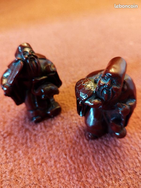 Lot de 2 statuettes Sages Chinois (image 1)