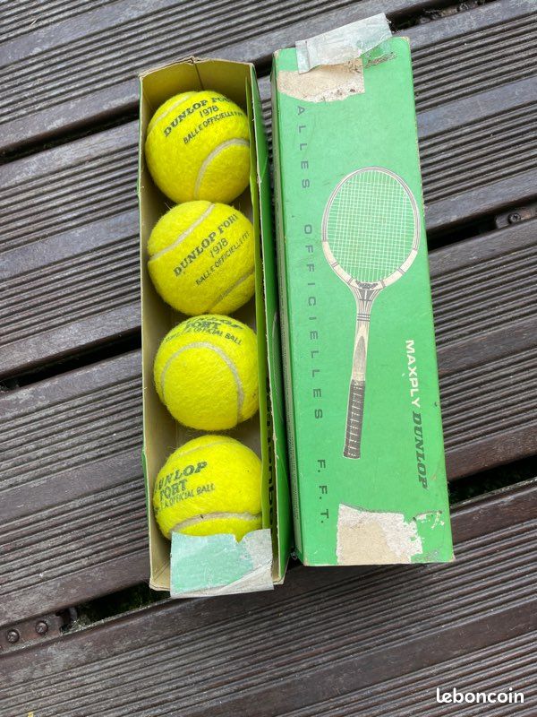 Lot Vintage Tennis : Raquettes Slazenger, étui Wilson, Balles Spalding – Occasion