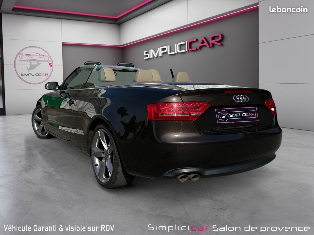 AUDI A5 DECAPOTABLE 2.0 TDI 177Ch - Radar Ar - Sièges Chauffants - Garantie 12 mois - (image 5)