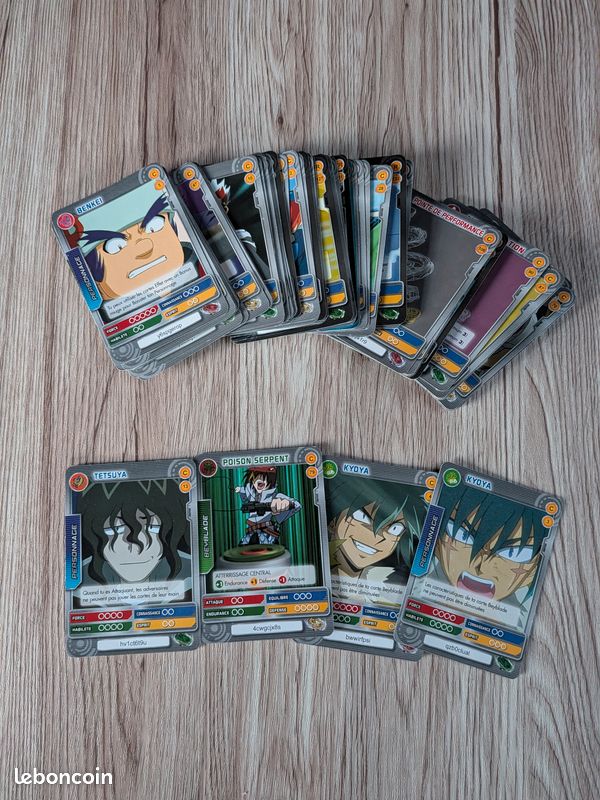 Lot de carte beyblade en français en parfait état (image 1)