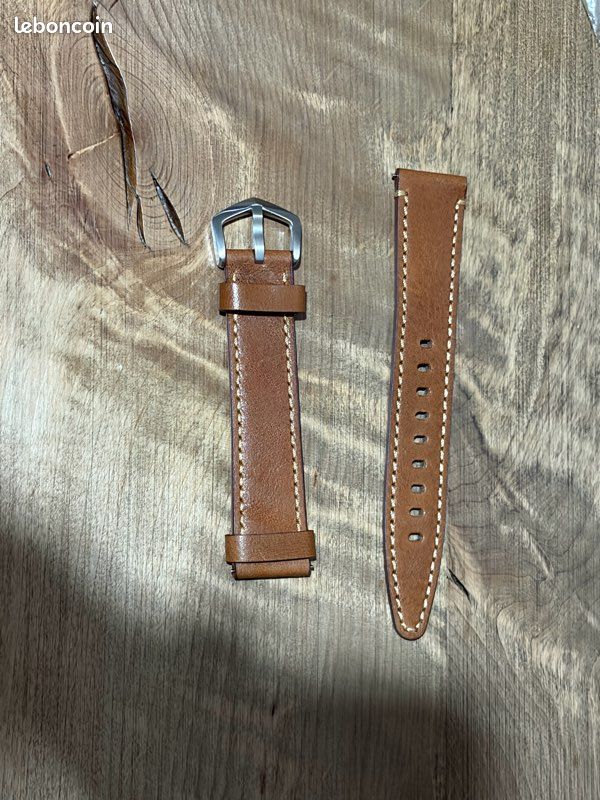Bracelet Montre Cuir Marron Clair Watchband Berlin - échange Rapide, Largeurs 12-22mm, XS
