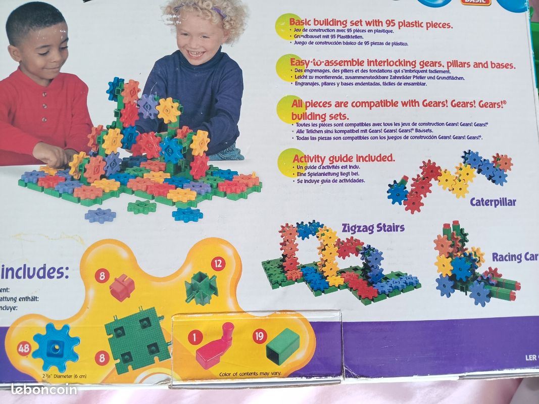 6 Blocs de construction gants engrenage pour la motricité des enfants