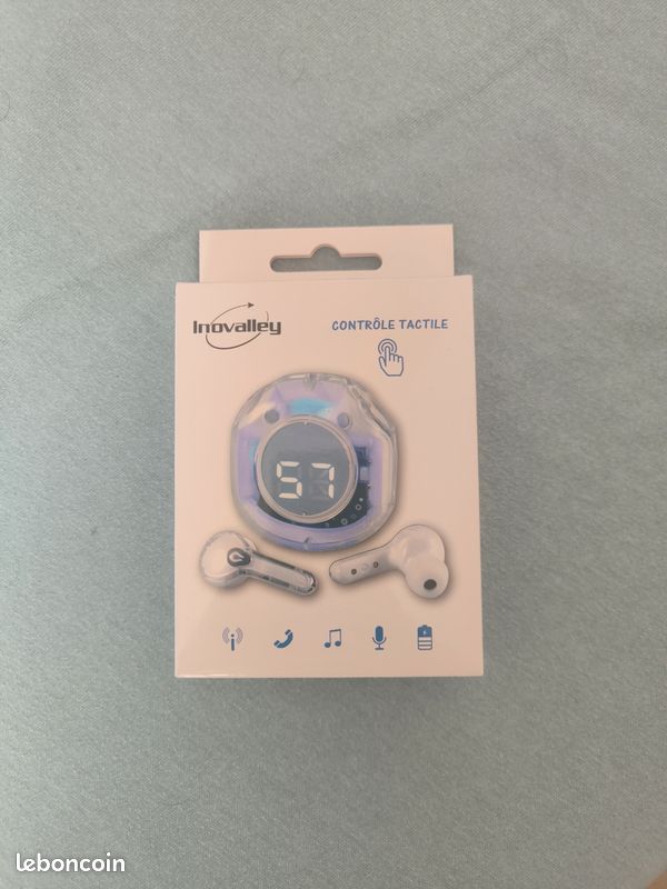 Écouteur neuf bluetooth tactile Inovalley (image 1)