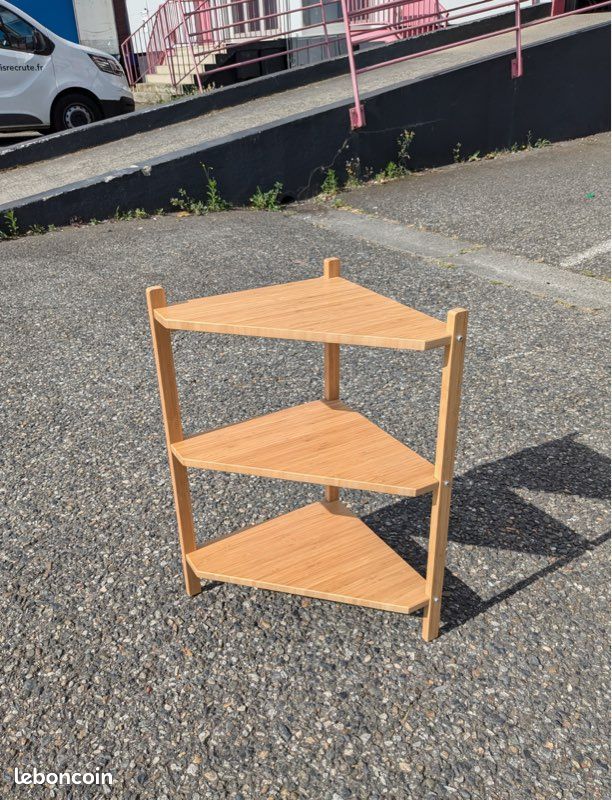 Meuble Lavabo/tablette angle RÅGRUND (Ikea), bambou, 34x60 cm (image 1)