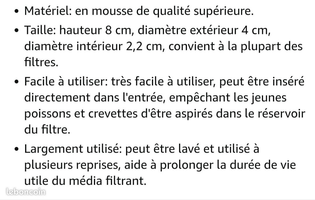 Lot de 9 mousses de filtration pour canne de filtration aquarium (image 3)