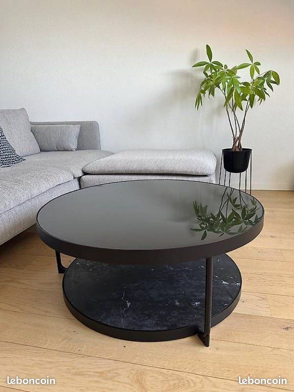 Table basse IKEA ronde marbré URGENT (image 1)
