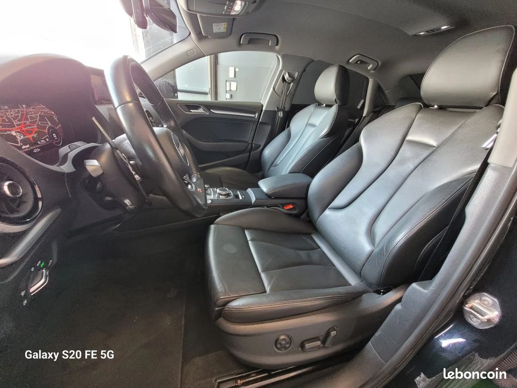AUDI A3 BERLINE 35 TFSI CoD 150 S tronic 7 Design Luxe + VOLANT SLINE / S-LINE + SIEGES CUIR + ATTELAGE + ENTRETIEN AUDI (image 10)