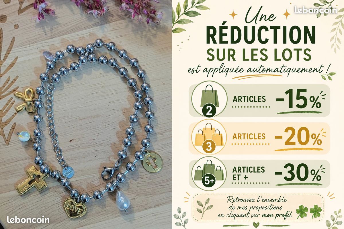 Collier Croix, Cœur et Nœud – Amour, Foi et Lien Éternel – Acier Inoxydable – Bijou Symbolique – Cadeau Femme (image 2)
