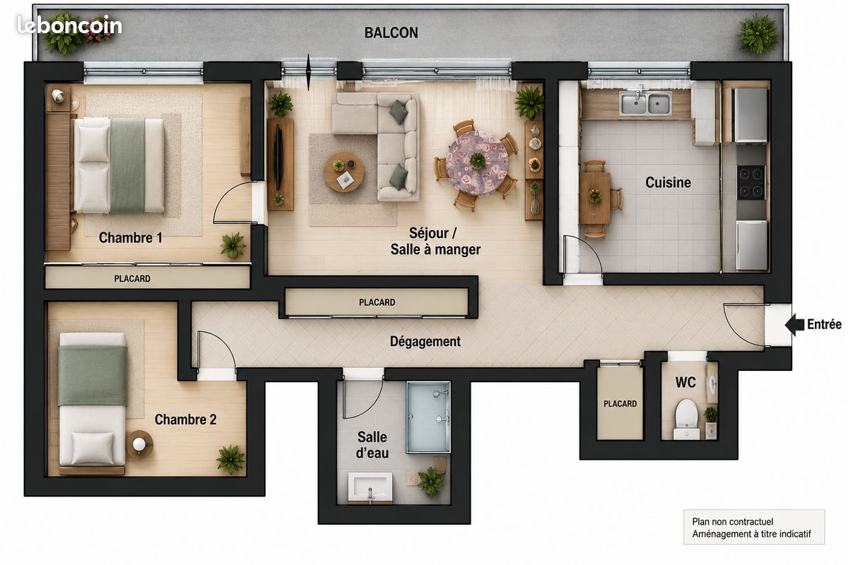 Appartement 3 pièces 63 m² · à Vélizy-Villacoublay · 63 m² · 230 000 €