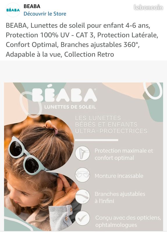 Bébé Beaba Lunettes De Soleil BÃ©bÃ© Ans Lunette Bebe Beaba