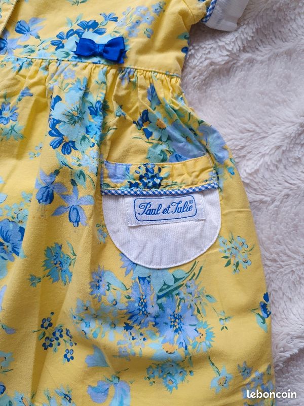 Ensemble robe fleurie et son bloomer 1 an Paul et Julie (image 4)