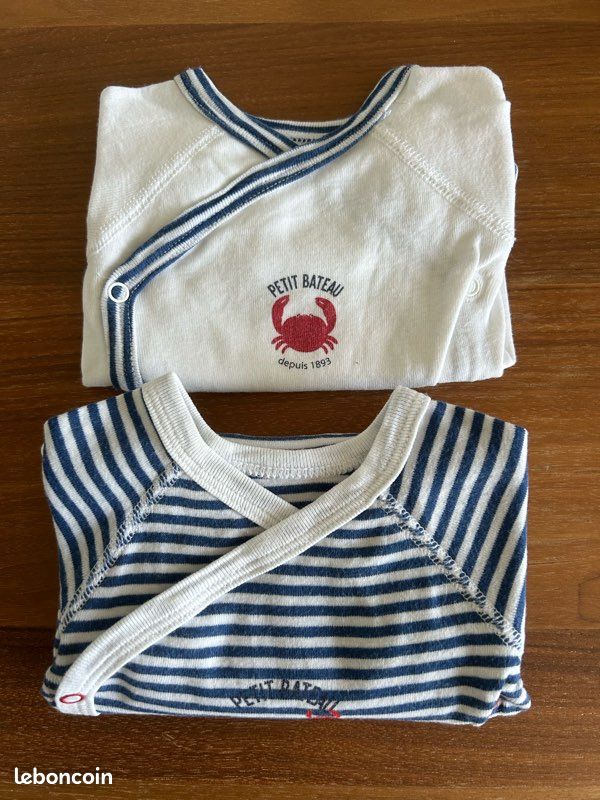 2 bodies Petit Bateau 1 mois (image 1)