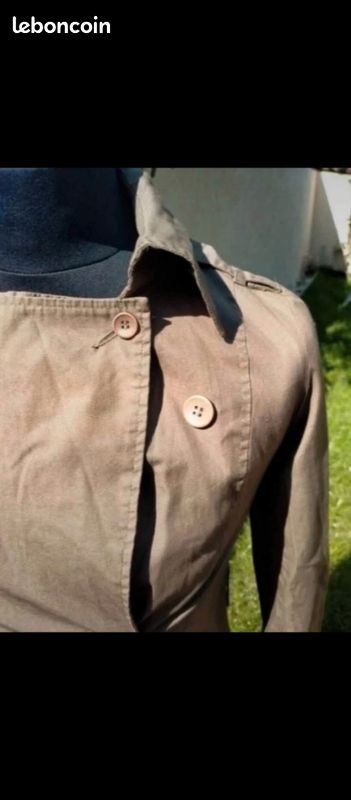 Manteau trench kaki marron neuf vintage (image 5)