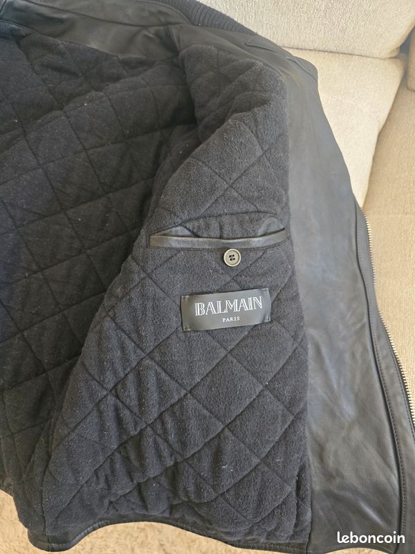 Veste en cuir Balmain (image 7)