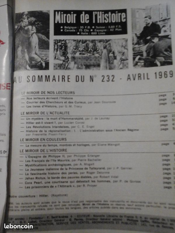 Miroir de l'Histoire Année 1969 (image 6)