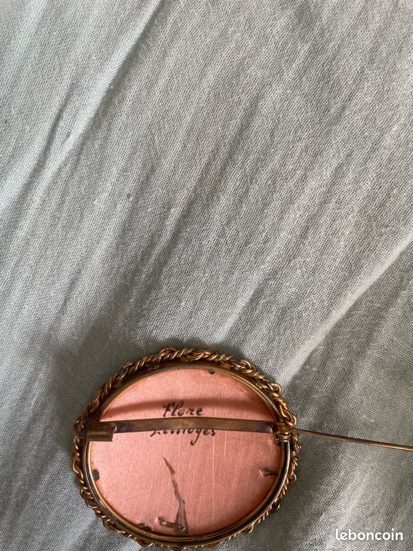 Broche Ancienne émaillée Fleurs - Bijou Vintage Coloré Et Raffiné