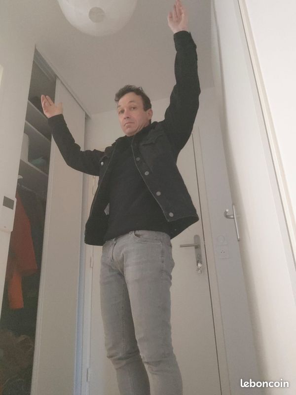 Veste En Jean Noir Zara Modèle Loose - Taille S (36/38/40), Occasion Très Bon état
