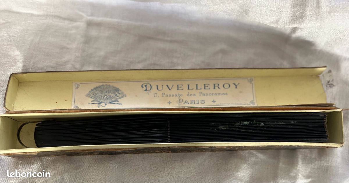 Éventail ancien boîte Duvelleroy Paris (image 6)