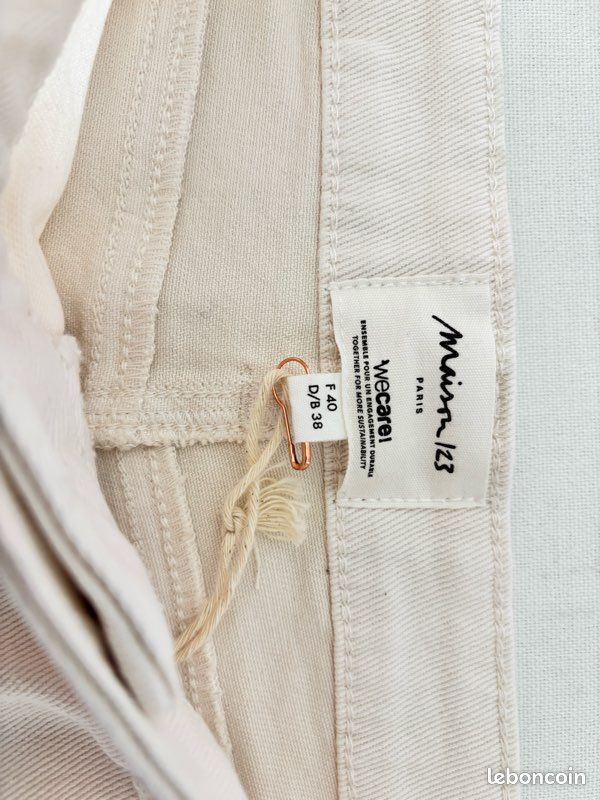 Short beige en jean Maison 123 (image 4)
