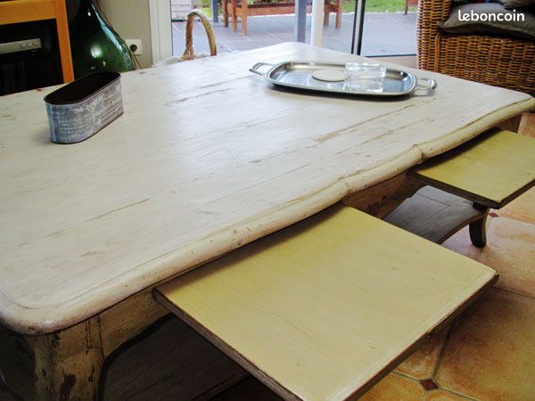 Table basse de salon en pin massif de marque Intériors (image 4)