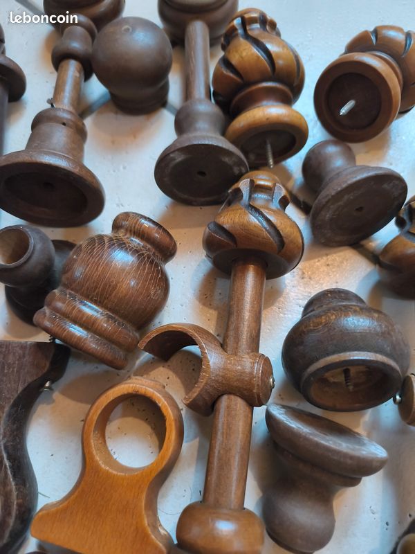 Accessoire tringle à rideau bois (image 2)