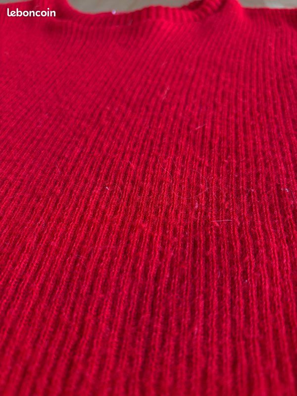 Pull rouge simple élégant – coupe slim – taille S (image 17)