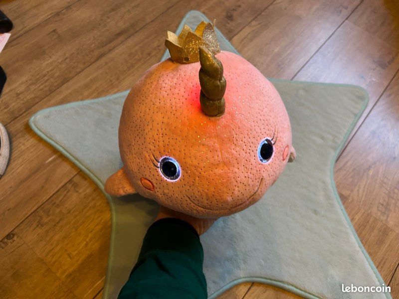 Grosse Peluche lumineuse Narval Bellabloo (image 2)