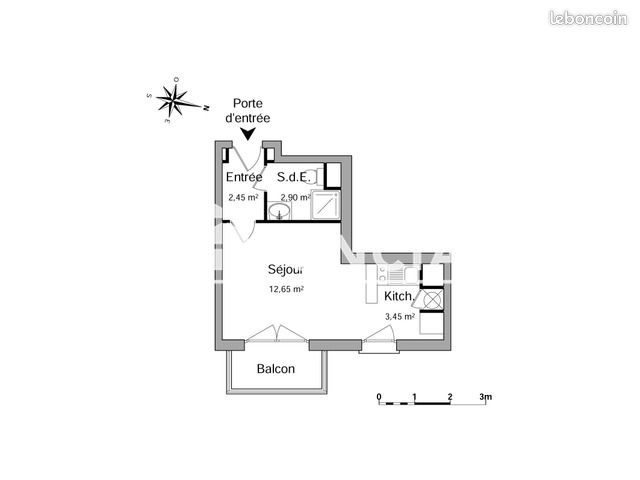 Appartement 1 pièce 21 m² · à Lille · 21 m² · 503 €