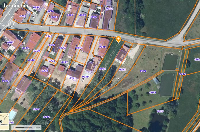 Terrain 1 090 m² Oberhoffen Sur Moder