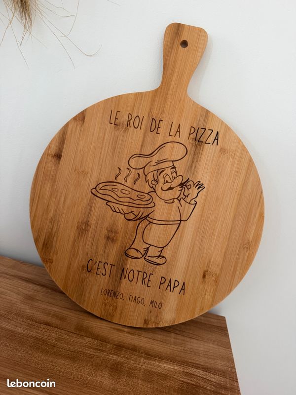 Planche à découper pizza à personnaliser - Aquavin - AV Gravure