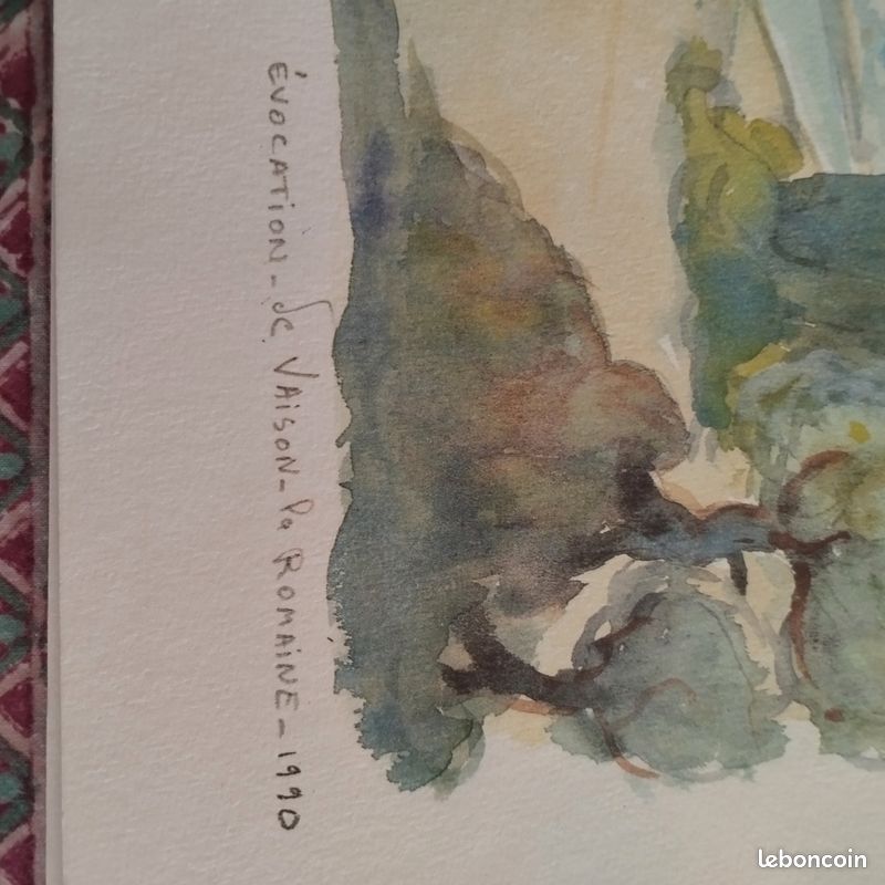 Lot 6 aquarelles originales "paysages de provence"signées Bruno Parizat 33x51cm (image 7)