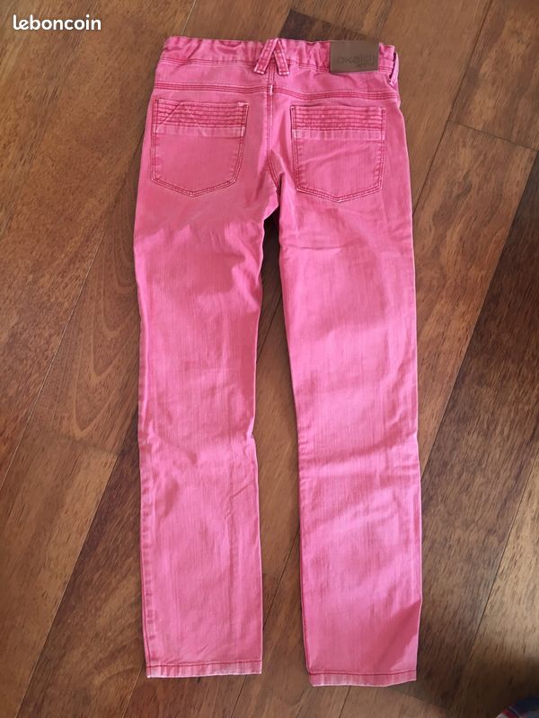 PANTALON JEANS rouge OKAIDI garçon 12 ans (image 1)