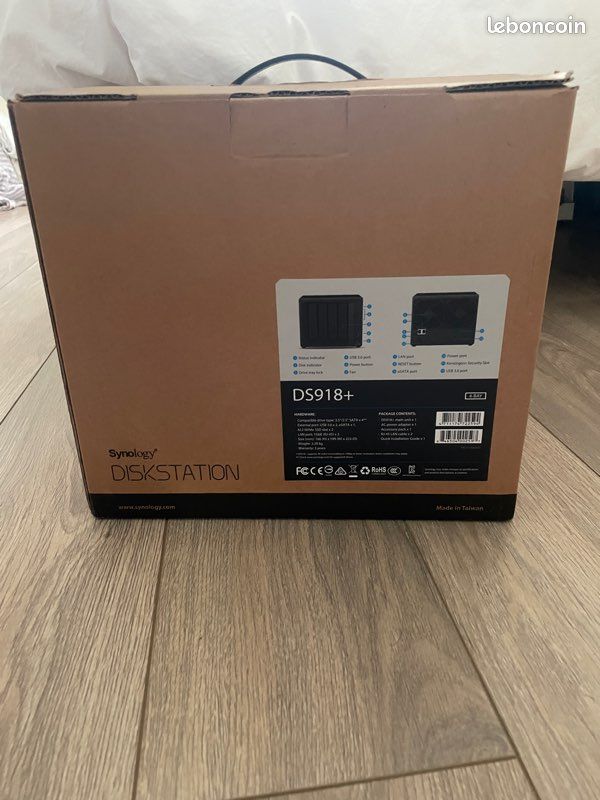 NAS Synology DS918+ (4 baies) + 9 To de stockage – Excellent état (image 2)
