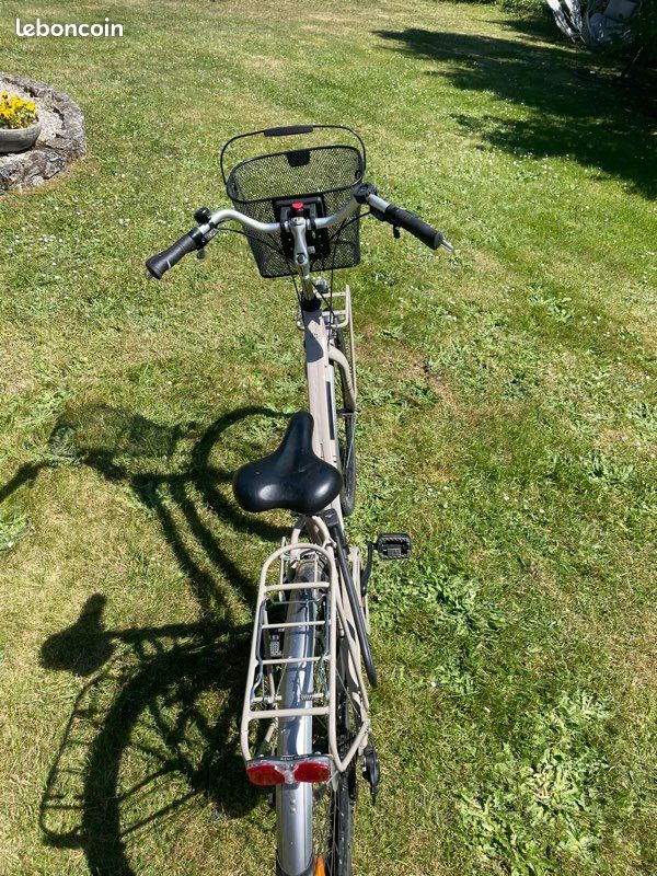 Vélo Montana Lunapiena STI beige + Panier avant Klickfix et antivol (image 9)