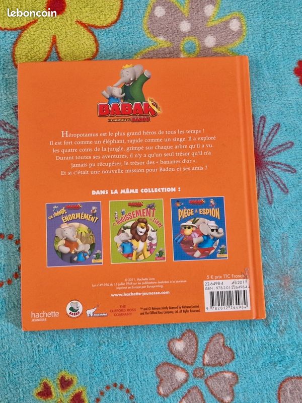 Livre Babar Héropotamus Hachette (image 4)