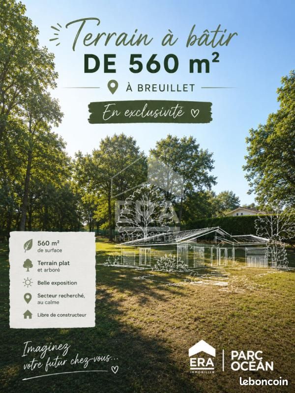 Terrain 560 m² Breuillet · 90 300 €
