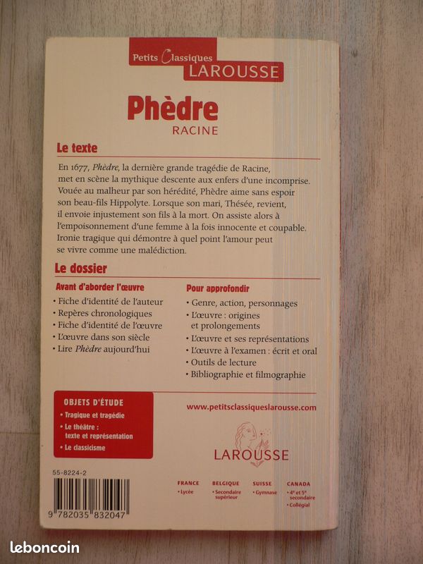 Livre Racine « Phèdre » ADIL7 (image 2)