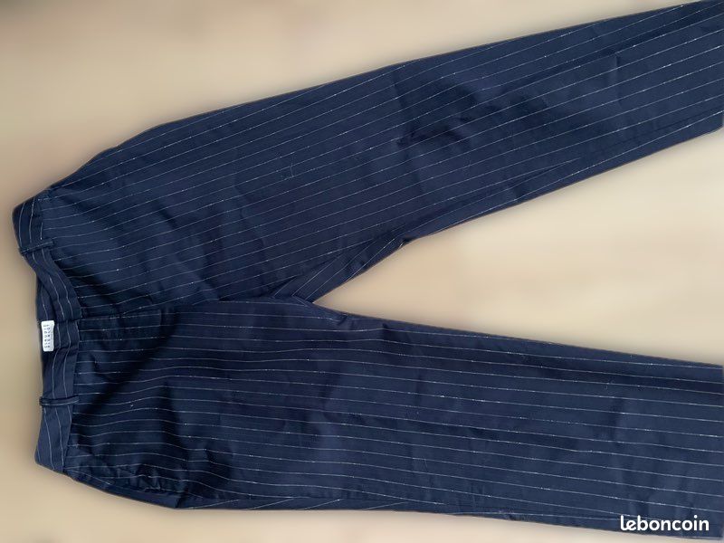 Pantalon 7/8 Claudie Pierlot Fleuri - Taille 38 Coton - Occasion Très Bon état