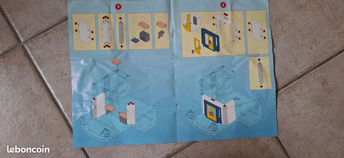 Porte Playmobil Jaune Commissariat - SYSTEMx - Occasion - Compatible 3159 3165