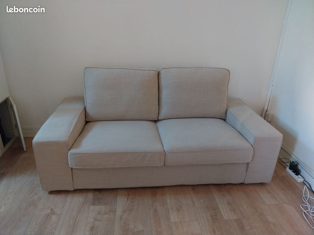 Canapé Ikea KIVIK 2 places beige (image 1)