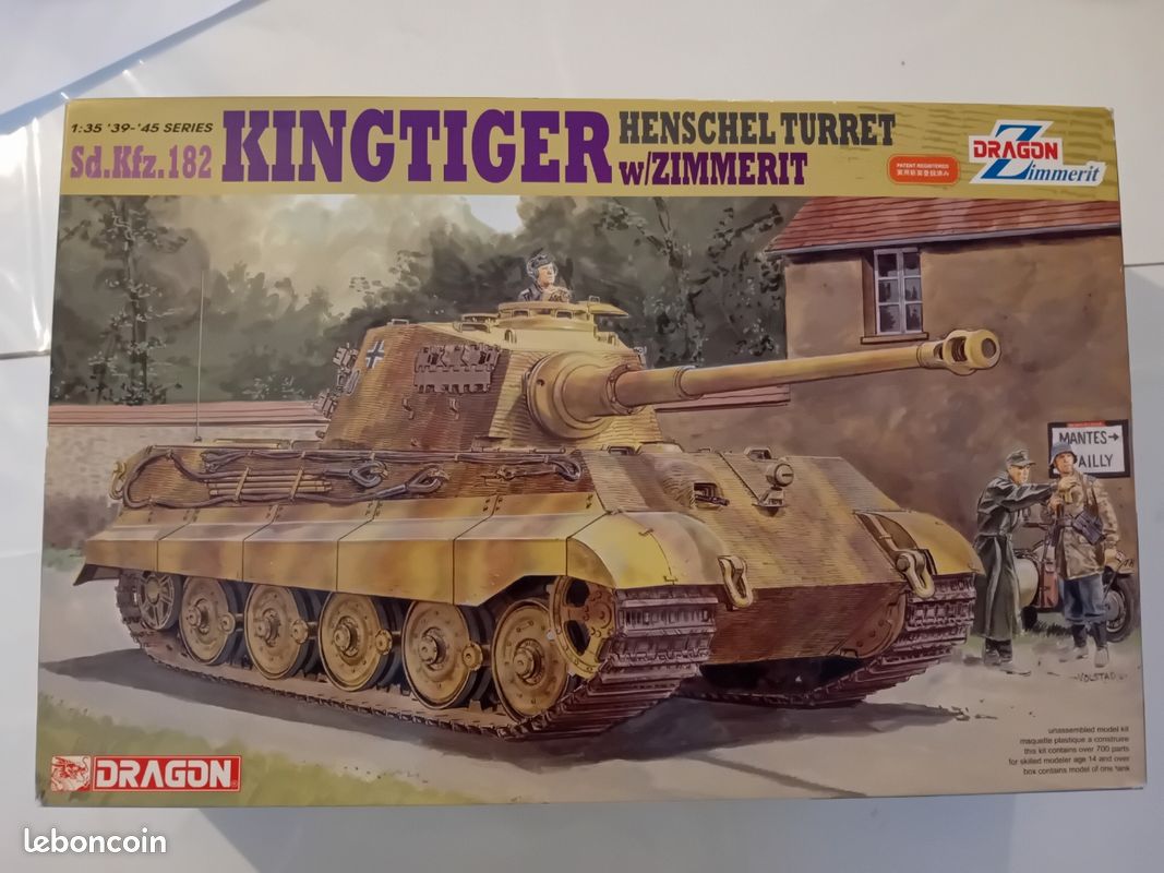 Maquette Char King Tiger Takom 1/35 - Tourelle Henschel Avec Zimmerit - Neuf