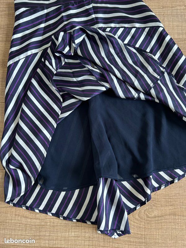 Jupe rayée asymétrique Morgan taille 38 jamais portée (taille petit) (image 15)