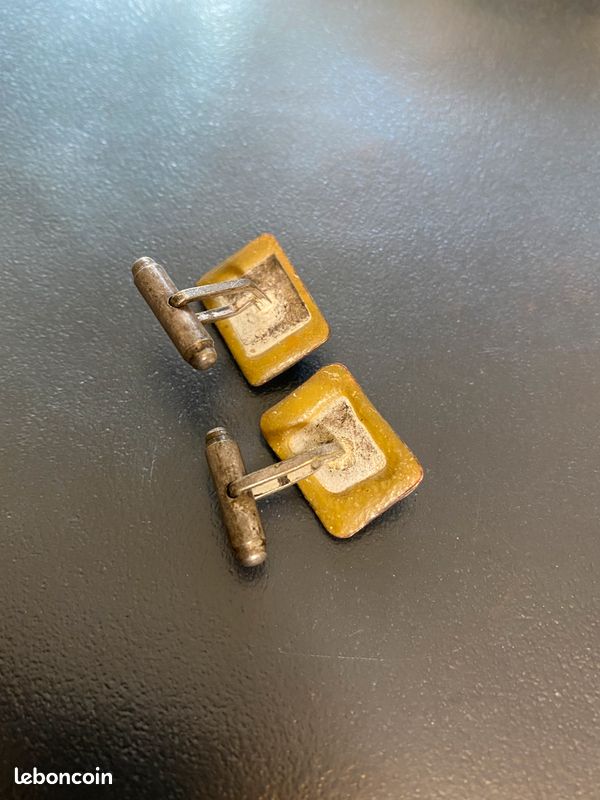 Paire De Boutons De Manchette Anciens - Modèle Superbe, Vintage, Occasion