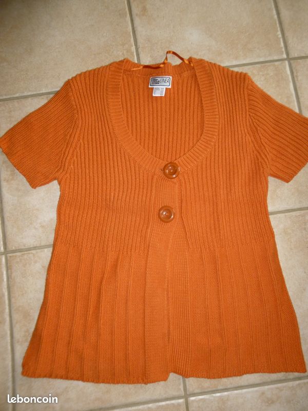 GILET Manches Courtes ORANGE NEUF 44/46 (image 1)