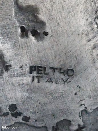 Figurines Anciennes En Étain Peltro - Made In Italy Avec Socle Bois - 2 Pièces Occasion